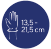 Wrist size: 13,5 - 21,5 cm